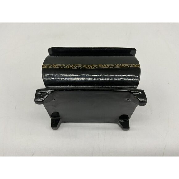 Russian Lacquer Vintage Palekh Style Trinket Box in Original Box Collectible - Picture 13 of 16